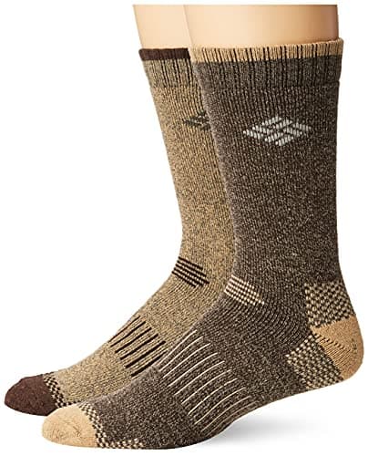 Columbia Men's 4 Pack Moisture Control Crew Socks | Beige | Mens 6-12