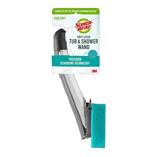 ScotchBrite Scrub Tub Shower Wand Ideal for Bathroom Buildup Glass Door Shower and Bath Cleaner Soap Scum Remover 1 Wand
