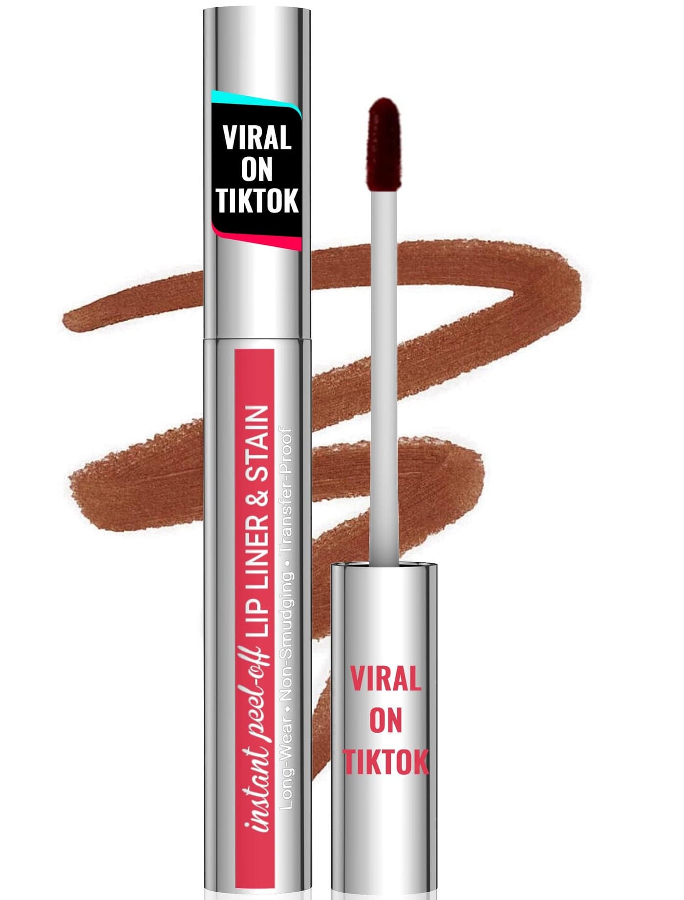 iMethod Lip Stain Lip Liner Stain Long Lasting Lip Stain Peel Off Waterproof Stay On All Day TransferProof Highly Pigmented Natural Color Coffee
