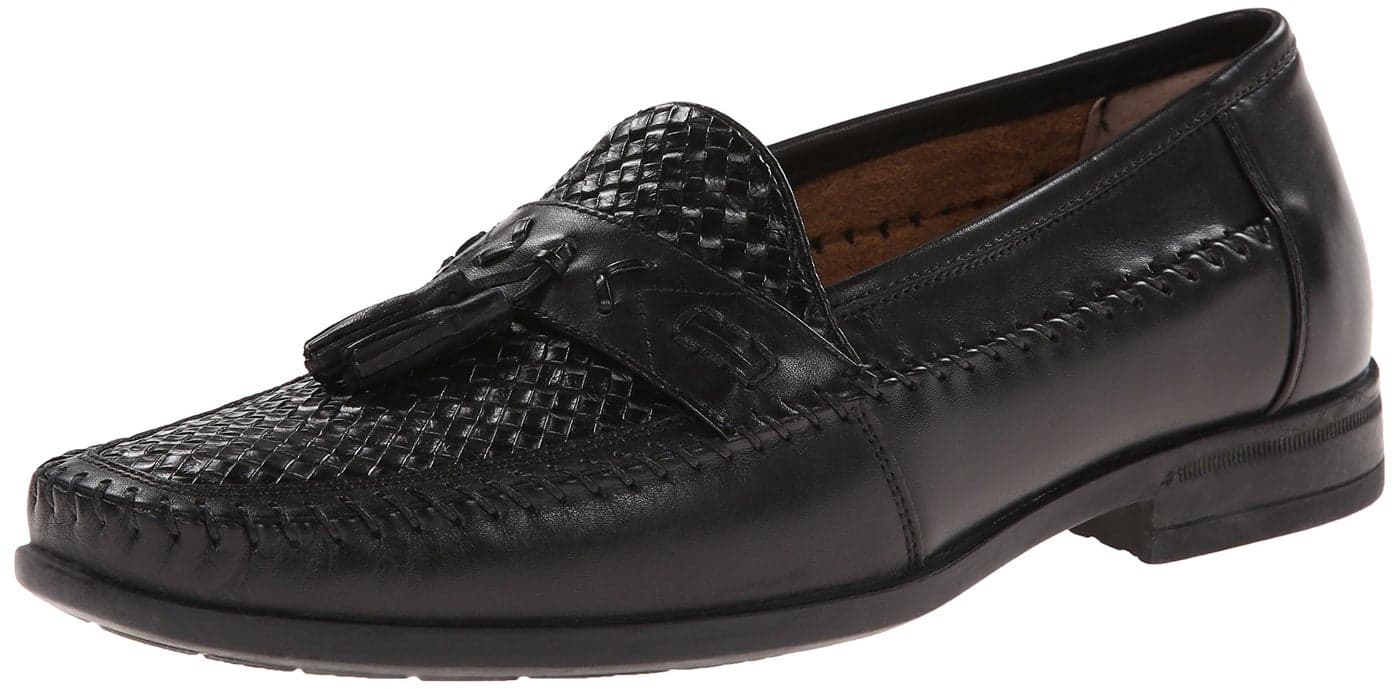 Nunn Bush Mens Strafford Woven SlipOn Loafer Black 95 W US
