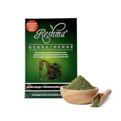 Reshma Beauty 30 Minute Henna Hair Color Infused with PlantBased Lawsonia Inermis 100 Gray Coverage for Soft Shiny Hair Hair Dye105 oz Pack of 1 Chestnut