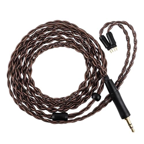 Linsoul Kiwi Ears Terras IEM Cable,4N Single Crystal Copper 32AWG 4-Core in Ear Monitor Cord,1.25m Length HiFi Upgrade Wire Interchangeable 3.5mm/4.4mm Plug for Orchestra Lite Aether Mangird Tea Pro