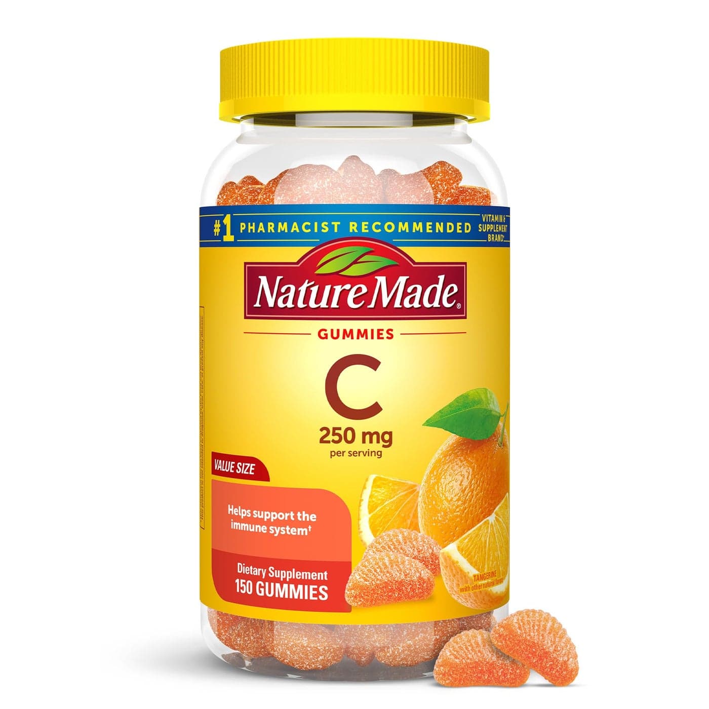 Nature Made Vitamin C 250 mg per serving Dietary Supplement for Immune Support 150 Gummies 75 Day Supply