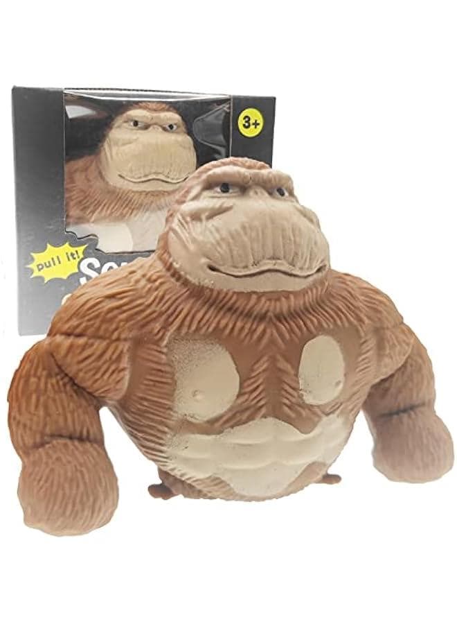 TikTok Monkey - Funny Brown Gorilla Stress Relief Toy, Squeeze and Decompress, Easter Gift for Kids and Adults