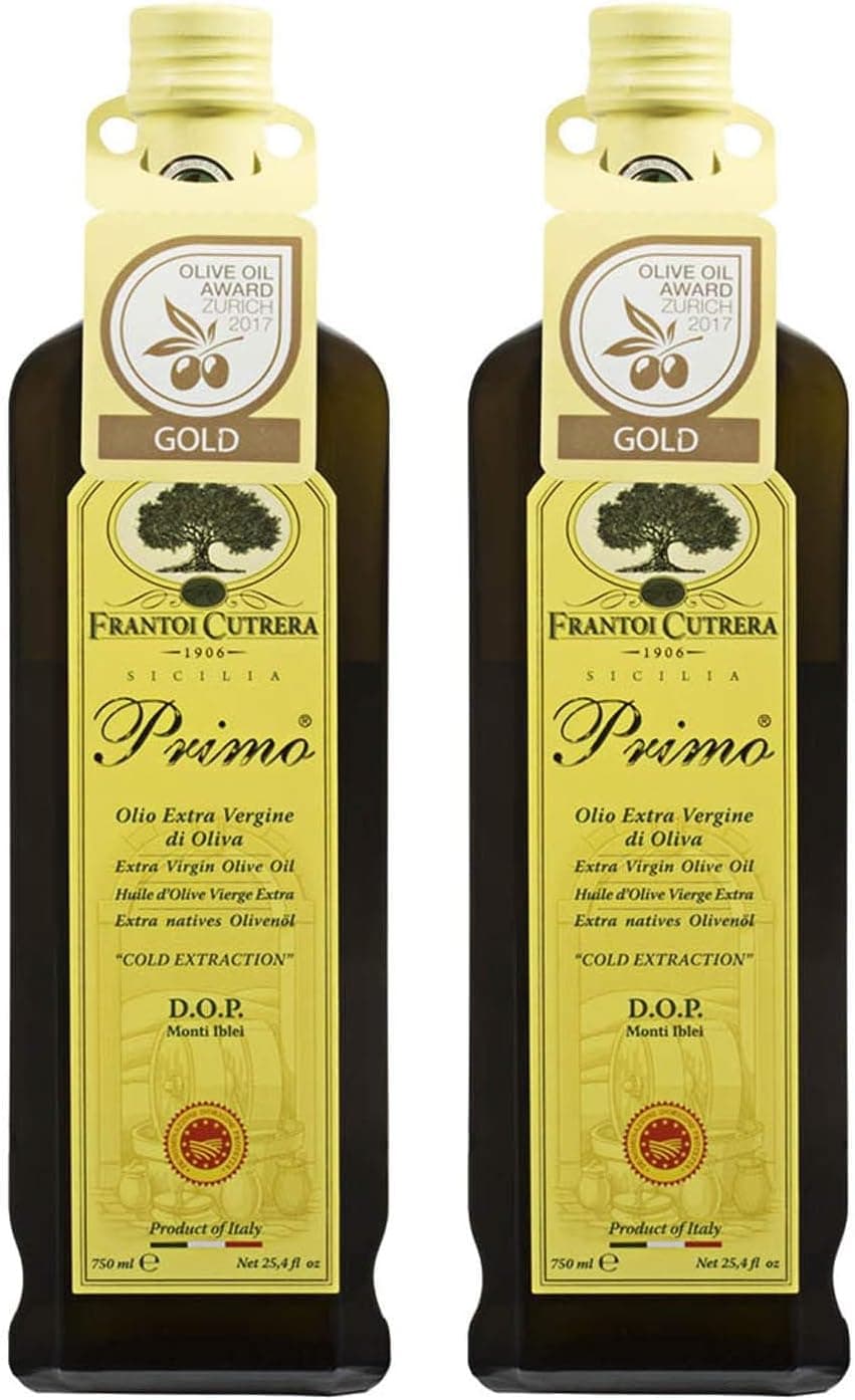 Frantoi Cutrera Primo Cold Extracted Italian Extra Virgin Olive Oil - 25.4 fl oz (Pack of 2)