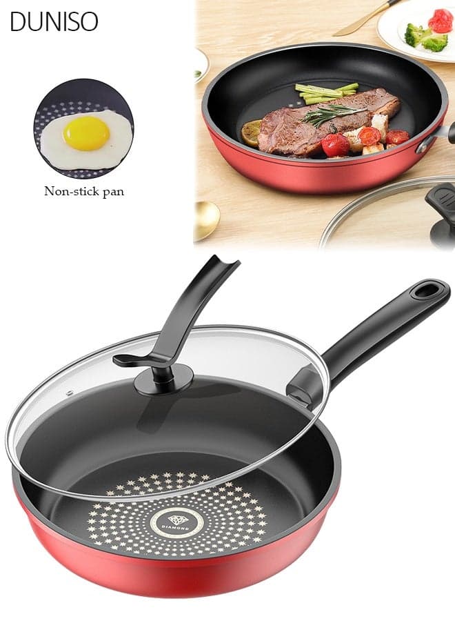 Nonstick Sauce Pan with Lid, Small Cooking Pot with Pour Spout, Saucepan with Lid,Nonstick Milk Pan for Induction, Gas and Electric Hobs, Perfect for Cooking Gravies, Pasta, Vegetable and More