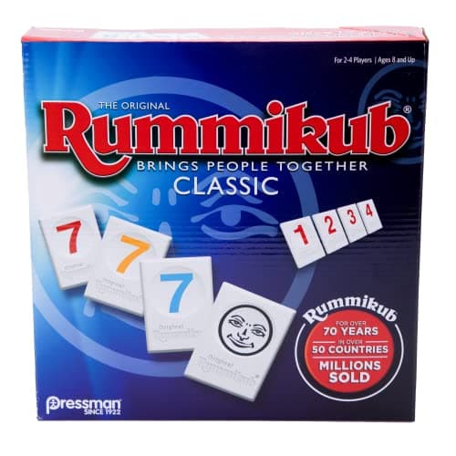 Pressman Rummikub The Original Rummy Tile Game Exciting Family Game of Strategy and Luck Promotes STEM Skills For Kids Teens Adults 24 Players Ages 8