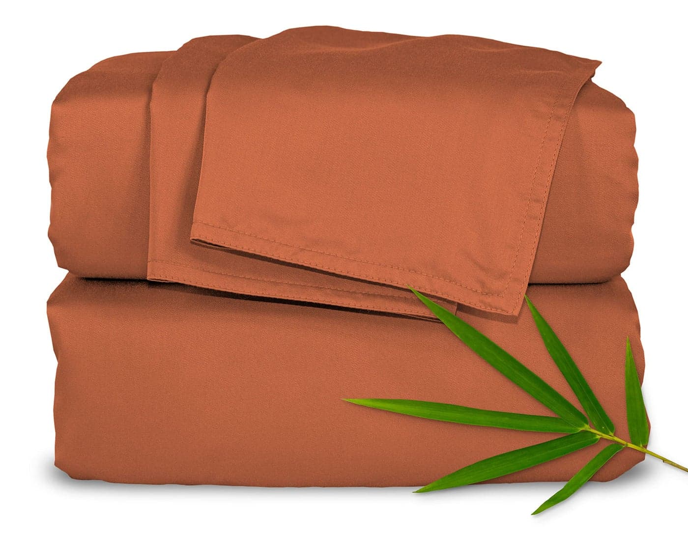 Pure Bamboo California King Sheets Genuine 100 Organic Viscose Derived from Bamboo Bed Sheet Set Soft Cooling Double Stitching 2 Year Quality Promise California King Terracotta