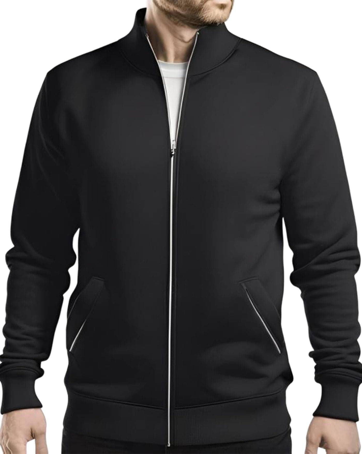 AUSK Men Jacket for Winter || Winter Jacket with Full Zipper Casual and office wear Hoodie Jacket for Mens