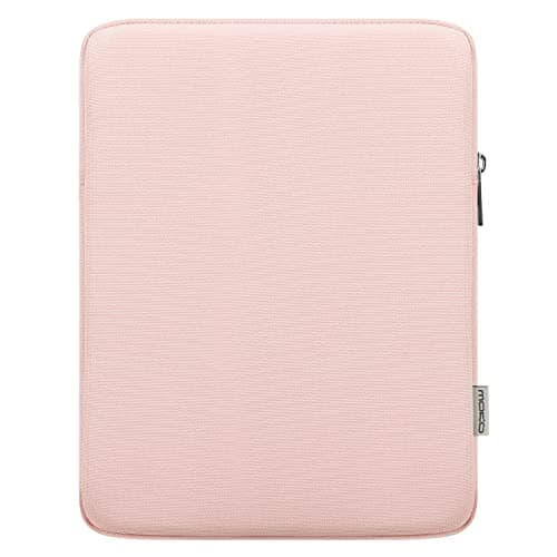 MoKo 9-11 Inch Tablet Sleeve Bag Carrying Case Fits iPad air 5 10.9" 2022,iPad Pro 11 M2 2022-2018,iPad 10th 10.9,iPad 9/8/7th Gen 10.2,iPad Air 4 10.9/Air 3 10.5,Tab S8/S9 11", Baby Pink