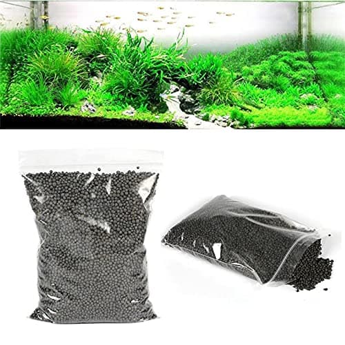 VAYINATO® Aquarium Soil Substrate Gravel Sand for Planted Live Plants Fish Tank Freshwater, 1kg (Black) by Petzlifeworld
