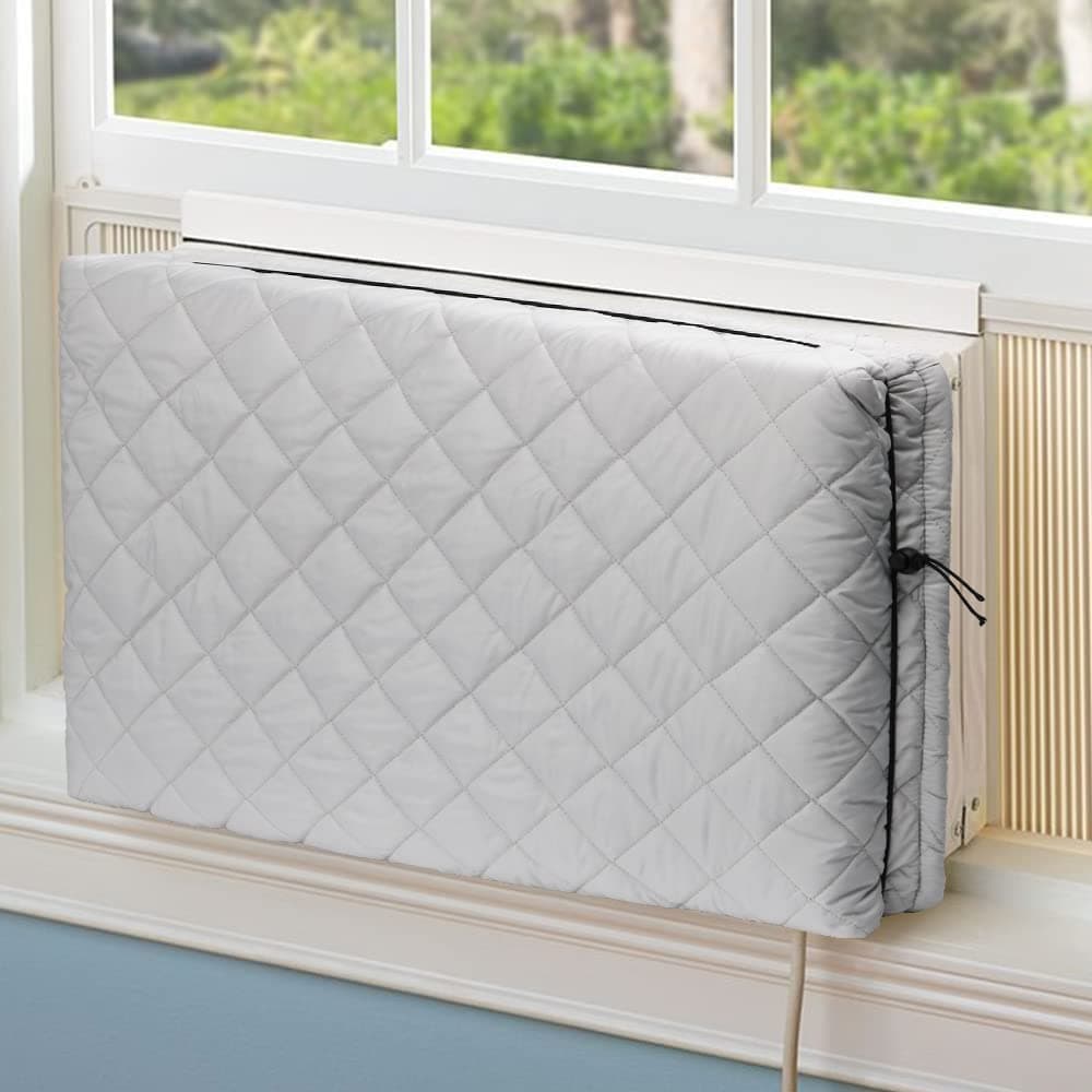 Indoor Air Conditioner Cover Window AC Unit Cover with Drawstring Double Insulation for Inside28x20x35