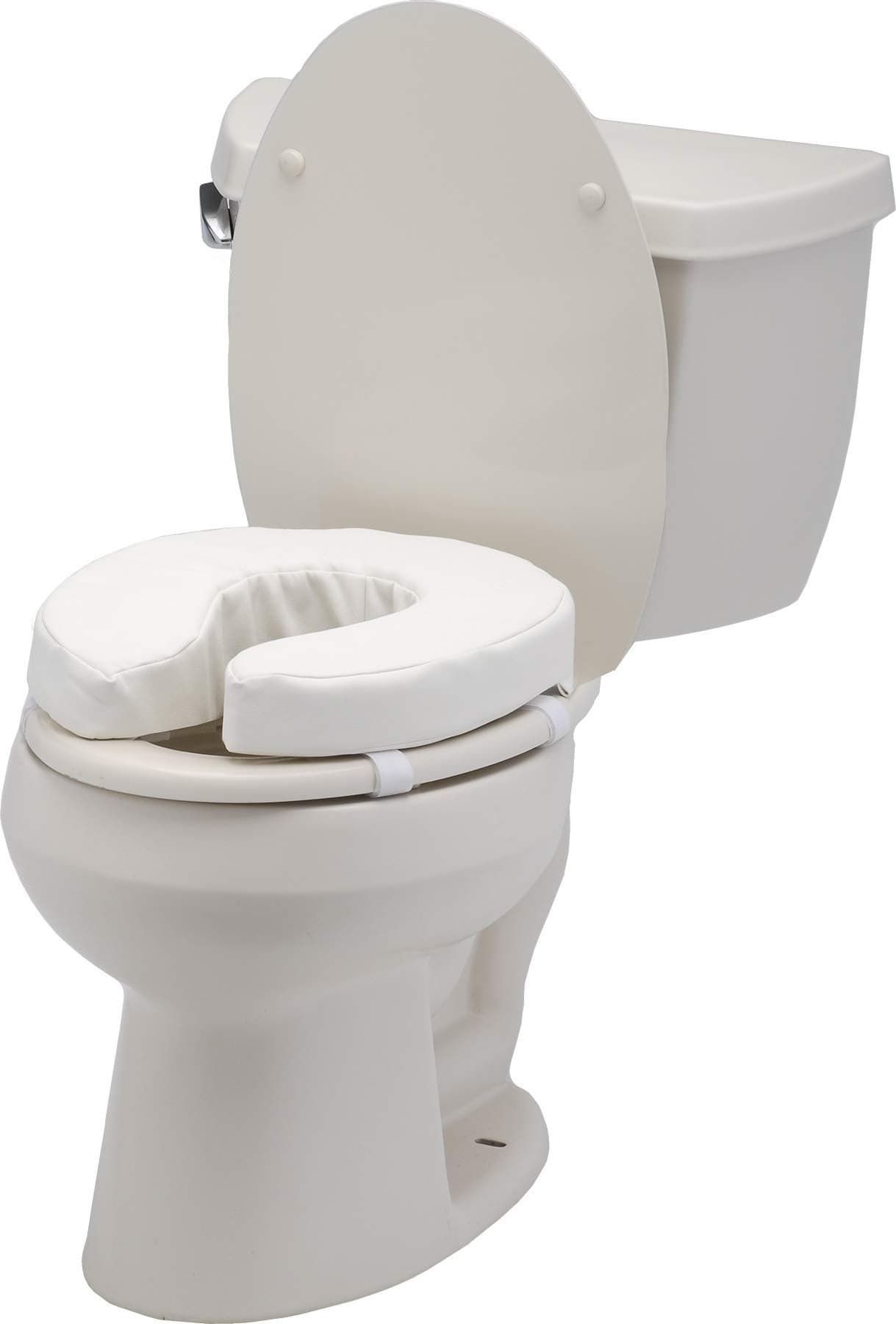 NOVA Medical Products Toilet Seat Cushion 2 Padded Toilet Seat Cover Comfort Pad For Standard and Elongated Toilet Seats White