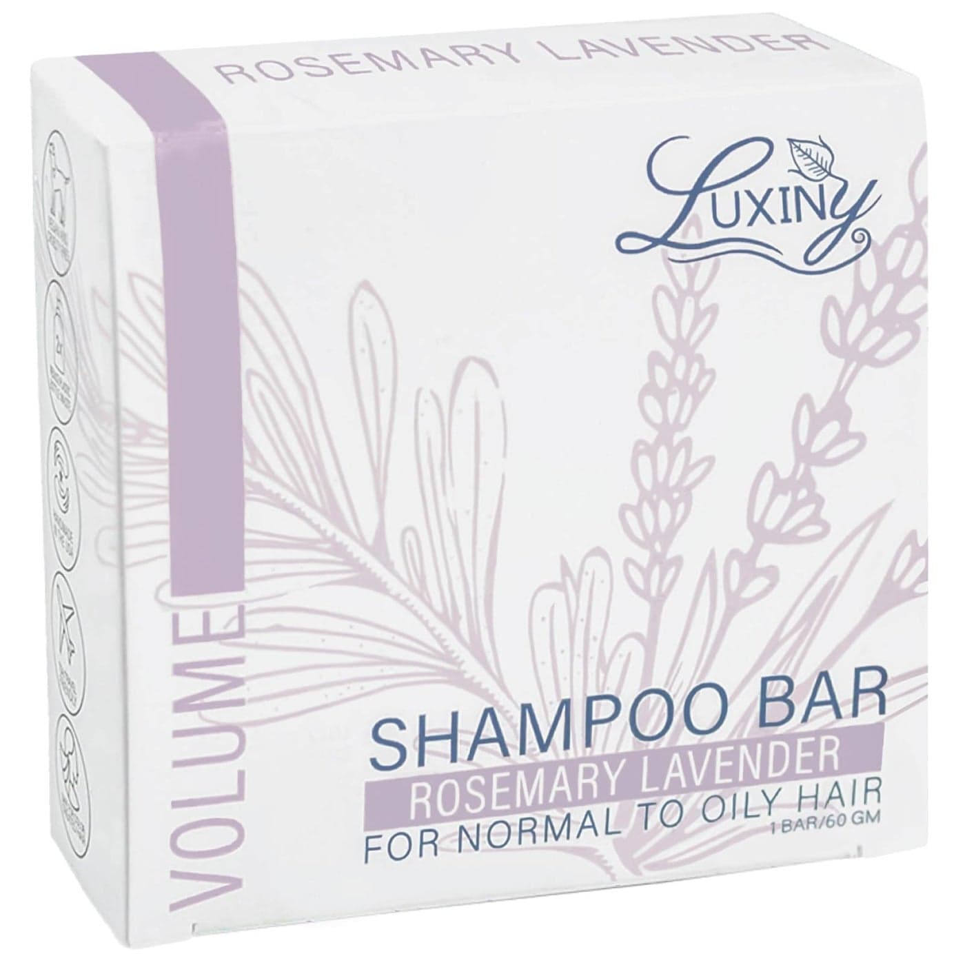 Luxiny Rosemary Lavender Volumizing Shampoo Bar Vegan SulfateFree Made in the USA with Rice Protein for Fine Hair EcoFriendly PlasticFree Up to 60 Washes