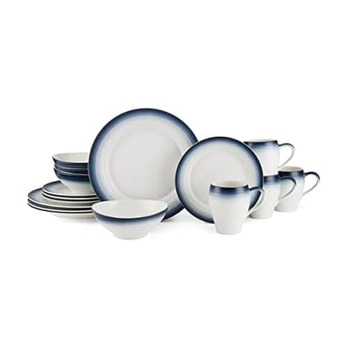 Mikasa Swirl 16-Piece Dinnerware Set, Service For 4, Blue