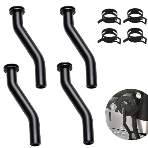 4pc Vizava 596163 Vacuum Hose Compatible For John Deere D125 D130 D140 D160 D170 Briggs and Stratton Lawn Mower Tractor Replaces 593998 797408 Black3 Inches Durable Rubber Vacuum Hose