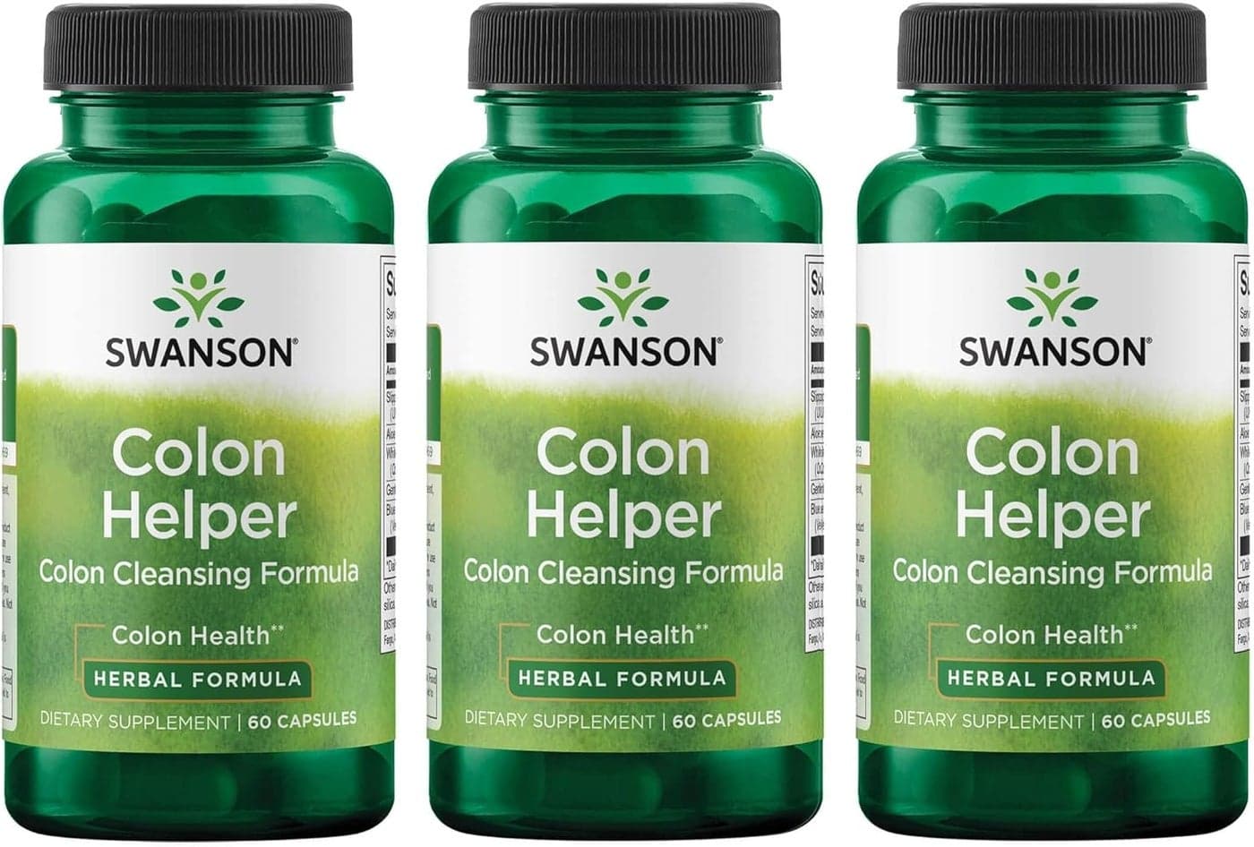 Swanson Colon Helper Promotes Digestive Health Using Vervain Goldenseal Root Slippery Elm Bark More Herbal Supplement Aiding Healthy Eliminations 60 Capsules 1 Pack 3 Pack