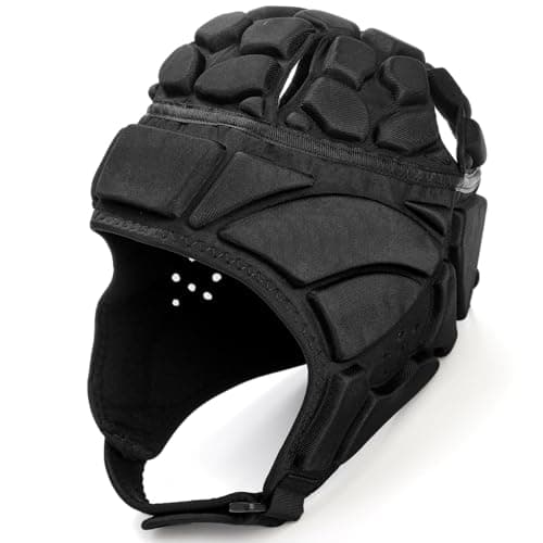 ZENFUN Rugby Helmet, Football Headgear, Soft Padded Headguards Shell, Foam Cotton Protective Football Headgear, Scrum Cap for Youth, Adult, Extra Large Size