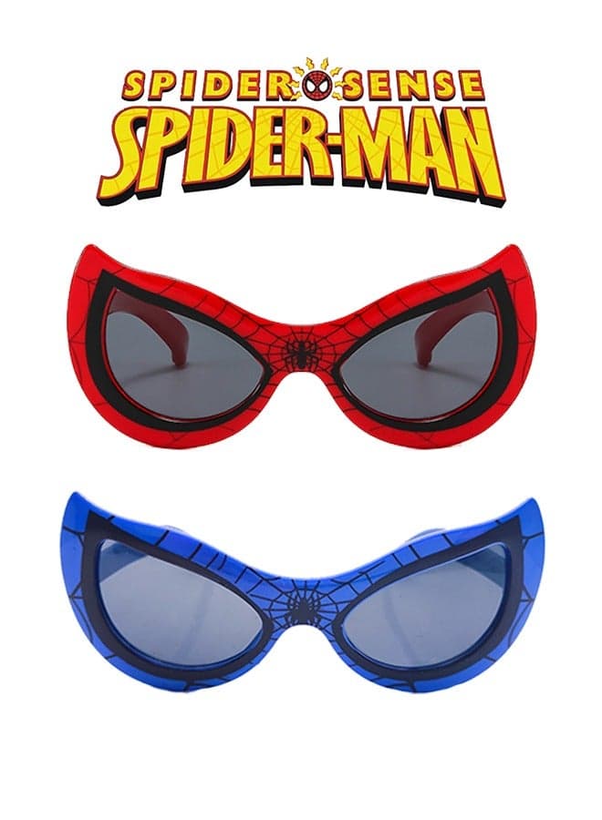 Children's Sunglasses Anti-UV Spider Boy Sunglasses Superhero Cartoon Glasses Men and Girls Sun Glasses