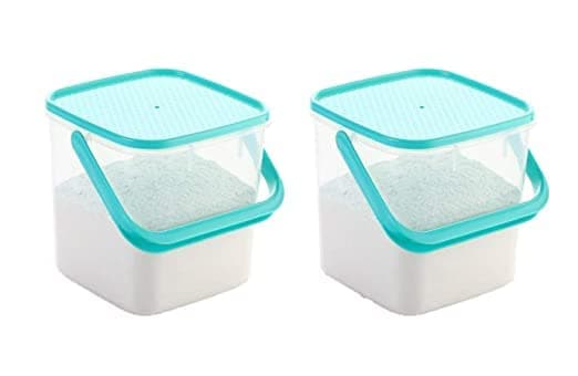 QUALIZA Multipurpose Plastic Handhold Container Box For Kitchen Storage 5 litres multi color 2 Pcs
