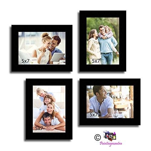 Art Street Wall Collage Photo Frame Timeline (Black, Set of 4 Wall Photo Frames)