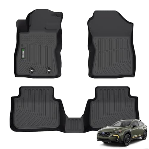 ANBINGO Floor Mats for 2024 2025 2026 Subaru Crosstrek Subaru Impreza Custom All Weather Protection TPE Waterproof NonSlip Car Floor Liners 1st 2nd Row Set Accessories Black