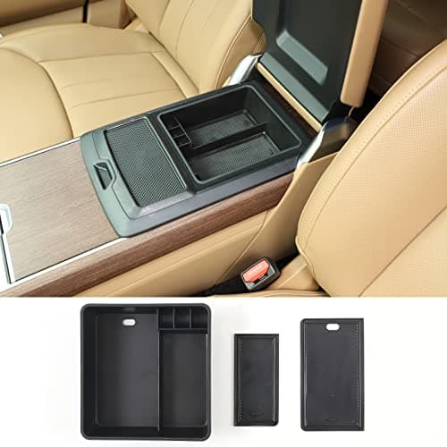 PIUGILH Center Console Storage Box Compatible with Land Rover Range Rover Sport/Vogue 2023 2024 Accessories, Armrest Storage Organizer Tray (Version Without Refrigerator)
