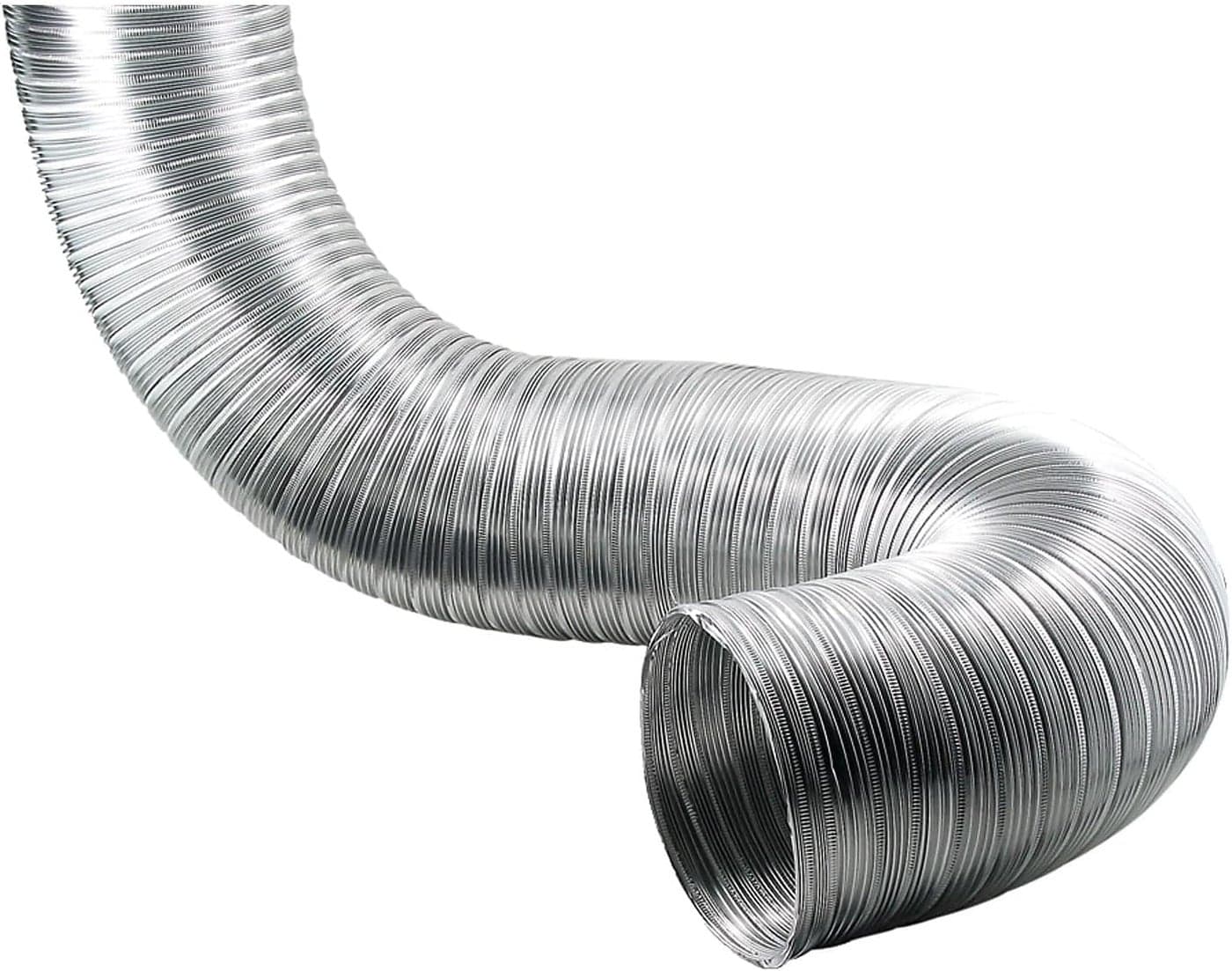 Deflecto Semi Rigid Aluminum Duct NonCrimped Silver 6 x 8 A0684A