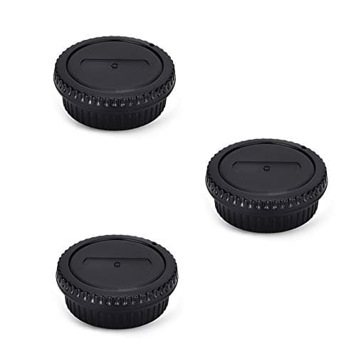 Rear Lens Cap Body Cap Cover Set for Canon T7 T6 T5 T3 XS T7i T6s T6i T5i T4i T3i SL2 SL1 7D Mark II 6D Mark II 5D Mark IV 5DS R 1Dx Mark II 90D 80D 77D 70Detc for Ef EfS Mount Lens 3 Pack
