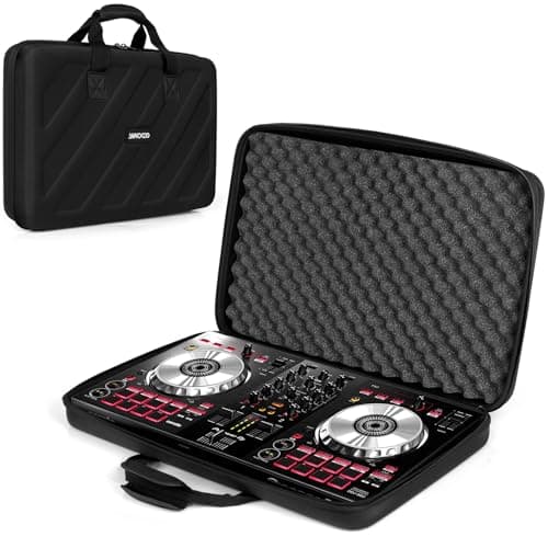 Old Canal Mixer Travel Case, Carrying Storage Bag Compatible with DJ Controller for DDJ-SB3 / DDJ-SB2 / DDJ-400 / DDJ-FLX4 / DDJ-RB 2-Channel, Black
