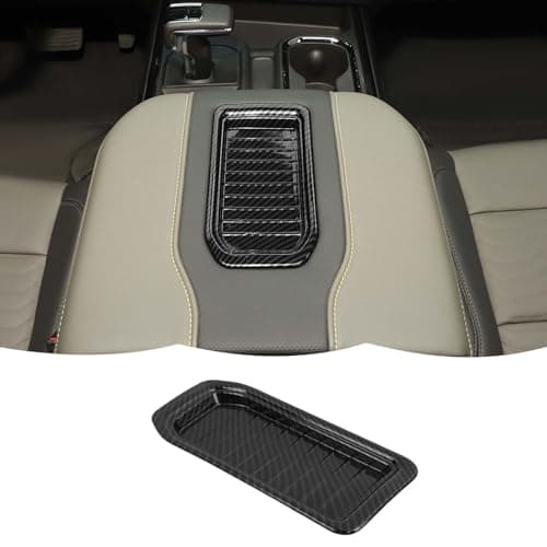 Carbon Fiber Armrest Storage Box Trim Cover Decoration Interior Accessories Compatible with Chevrolet Silverado/GMC Sierra 2019-2023,for Chevrolet Tahoe/GMC Yukon 2021-2023,for Suburban 2020-2023