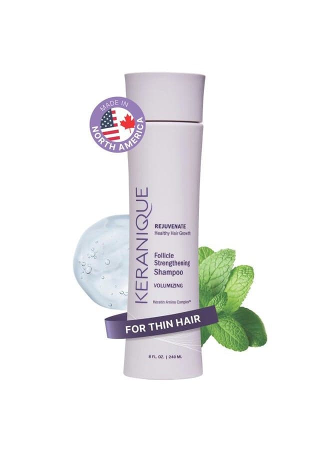 Scalp Stimulating Keratin for Thinning Hair, Hair Regrowth Amino Complex Shampoo Volumizing, 8 Fl Oz