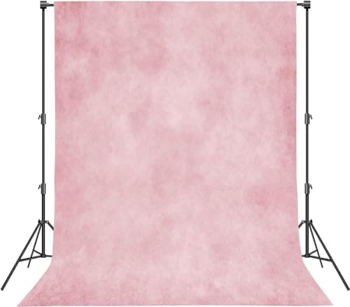 Haboke Abstract Pink 8x12ft Professional Photography Backdrop for Adult Portrait Photo Props Booth Background Photoshoot Studio with Thick Ployester Fabric Roller Pocket on Top