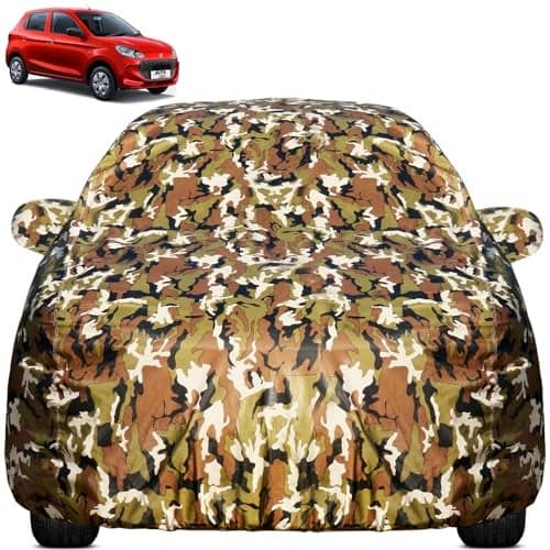 Pivalo Car Body Cover for Grand i10 Nios All Model & Years (2019-2026) 100% Waterproof with Mirror Pockets, Triple Stitched Dustproof Heat Resistant UV Protection (Military/Jungle/Camouflage)