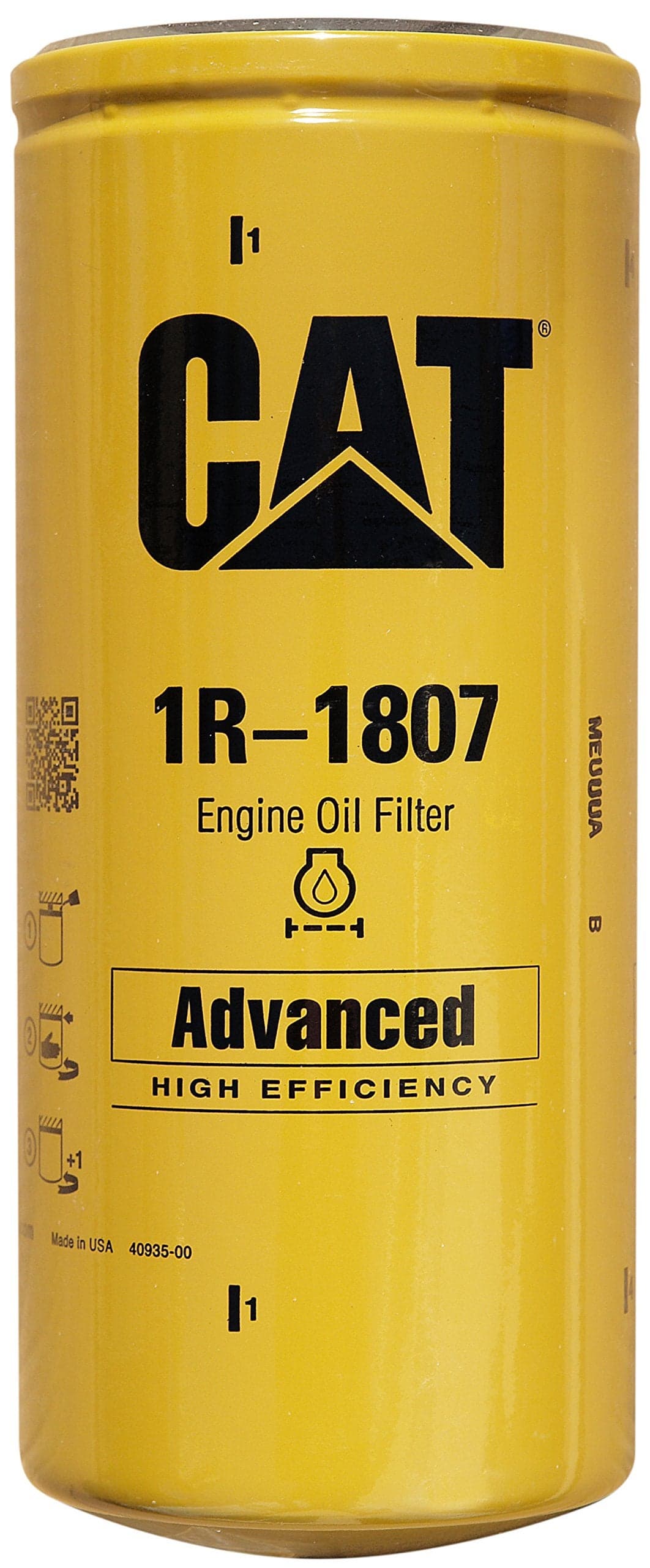 Caterpillar 1R1807 Advanced High Efficiency Oil Filter Pack of 1
