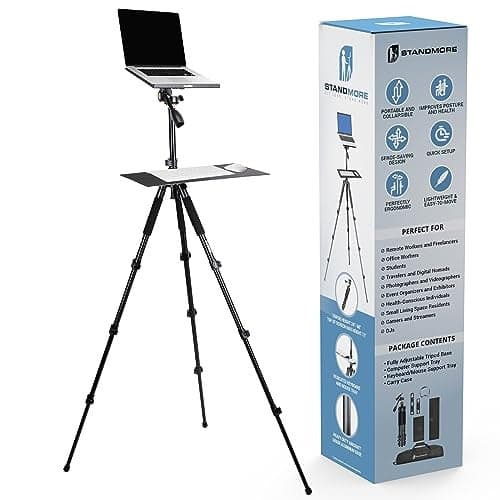 Portable Standing Desk with Keyboard Tray Ergonomic Height Adjustable Table with Carrying Bag for Indoor and Outdoor Use Lightweight Design to Work Anywhere Stay Healthy and Stand More