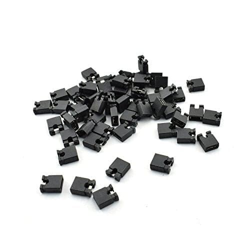 ZYAMY 30pcs 2.54mm Black Jumper Caps Standard Circuit Board Jumper Cap Shunts Short Circuit Connection Pin Blocks
