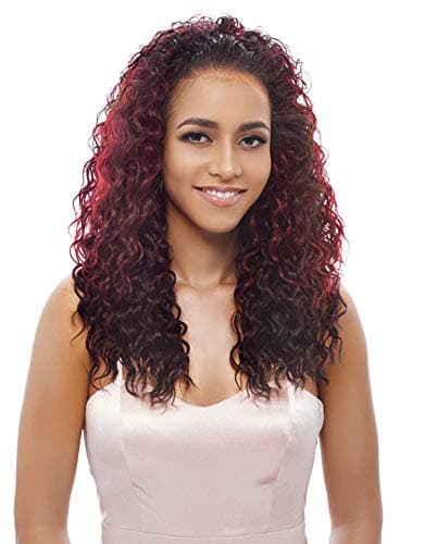 Janet Collection Agatha Synthetic Half Wig – Premium Heat Resistant Fiber Curly Wigs for Black Women – 16-18 Inch One Size Fits All Wigs for Women – Natural Looking Simulated Scalp - AGATHA (2)