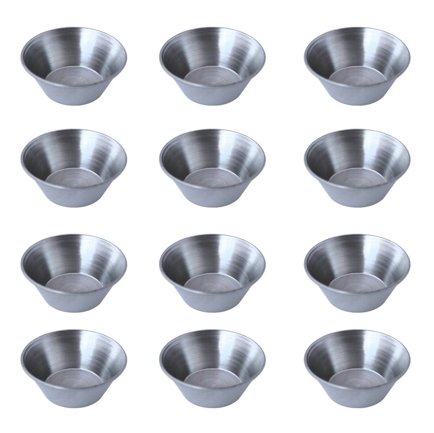 Stainless Steel Portion Cups Smooth Stainless Steel Round Sauce Cup 48 Count Pack of 1 Silver