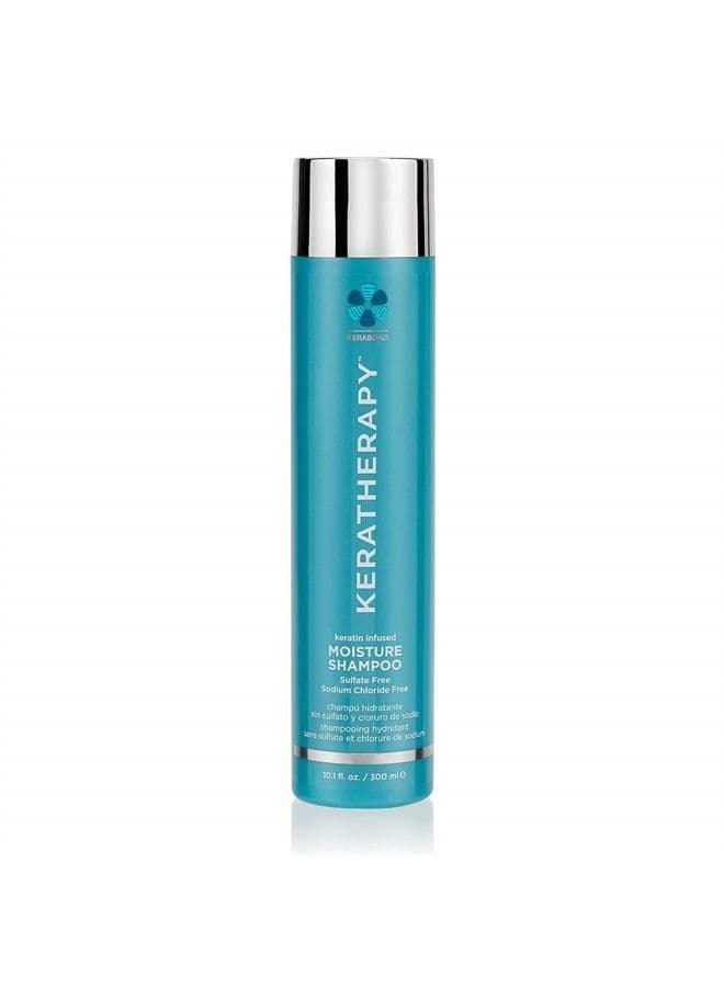 Keratherapy Keratin Infused Moisture Shampoo, 10.1 fl. oz., 300 ml - Anti Frizz Moisture Shampoo for Oily Scalp and Dry Ends - Kerabond Technology, Aloe Vera, & Willow Bark
