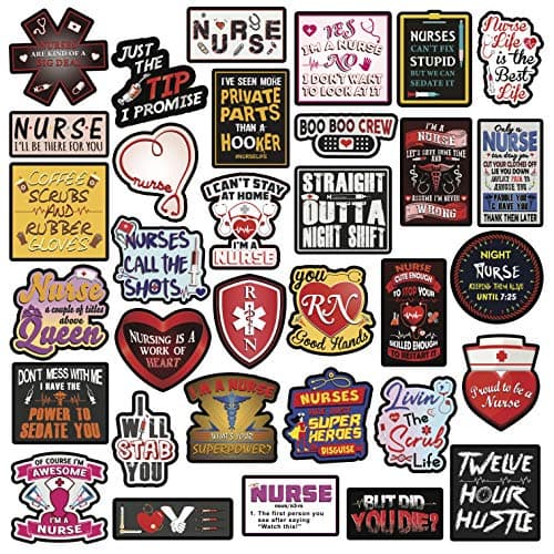 Nurse Stickers Support Nurses with These Medical Stickers Show Your Nursing Pride Cool Stickers for Nurses Pack of 33