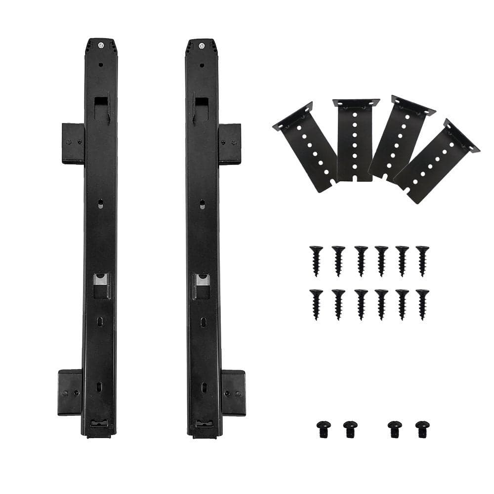 FRMSAET Heavy Duty 12141618 inches Thickness Steel Construction Ball Bearing Keyboard Slides Keyboard Drawer Slides Tray Accessories Cabinet Furniture Hardware Rails 16 inches Black