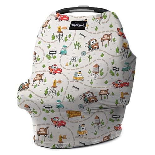 Milk Snob Original Disney 5in1 Baby Cover Breastfeeding Car Seat Carrier Stroller High Chair Shopping Cart Canopy Baby Shower Gender Neutral Gifts Nursing Top Pixar Cars
