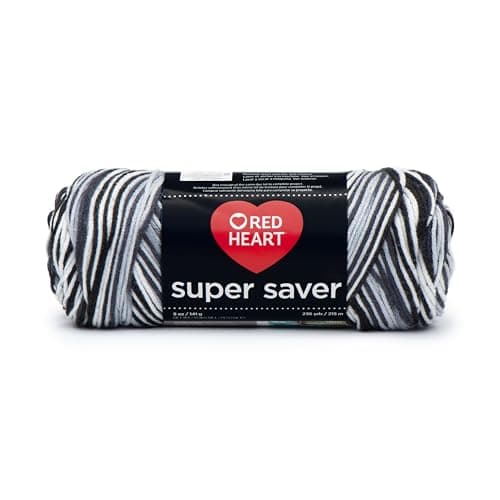 RED HEART E300.0932 Super Saver Yarn, Zebra Print