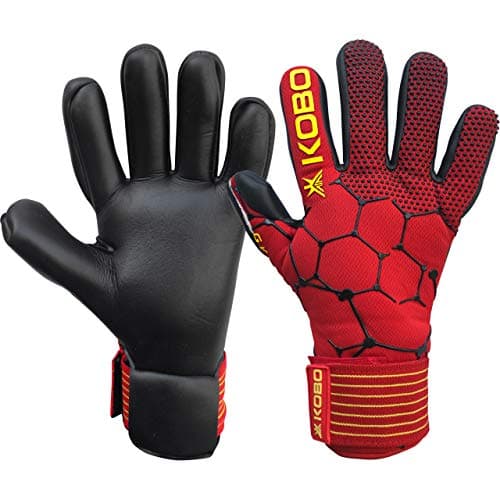 Kobo Rubber Football/Soccer Goal Keeper Gloves (Multicolour, 9.5)