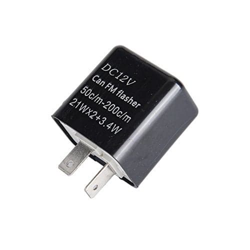 2 Pin Flasher Relay 12V Flash Adjustable Compatible LED Electronic fix CAR Motorcycle Turn Signal Hazard Warn Hyper Flash Relay Direct Replacement