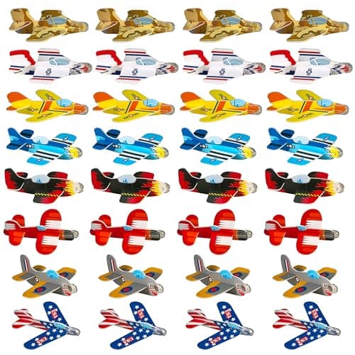 ArtCreativity Foam Airplanes For Kids Bulk Set of 72 Lightweight Planes with Various Designs Individually Packed Foam Glider Planes for kids Fun Airplane Party Favors for Boys and Girls