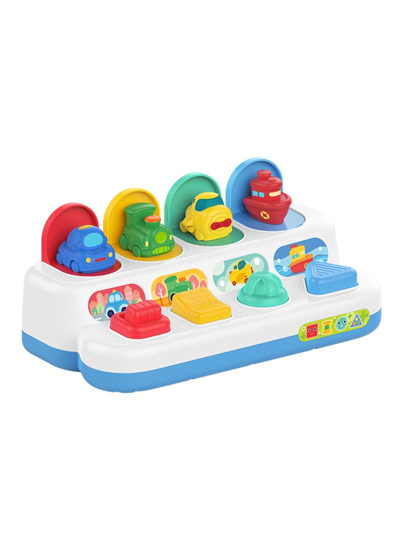 Children'S Early Education Cause And Effect Pop-Up Press Toy Baby Thinking Training Small Hand Switch Box New Product (Transportation Model)