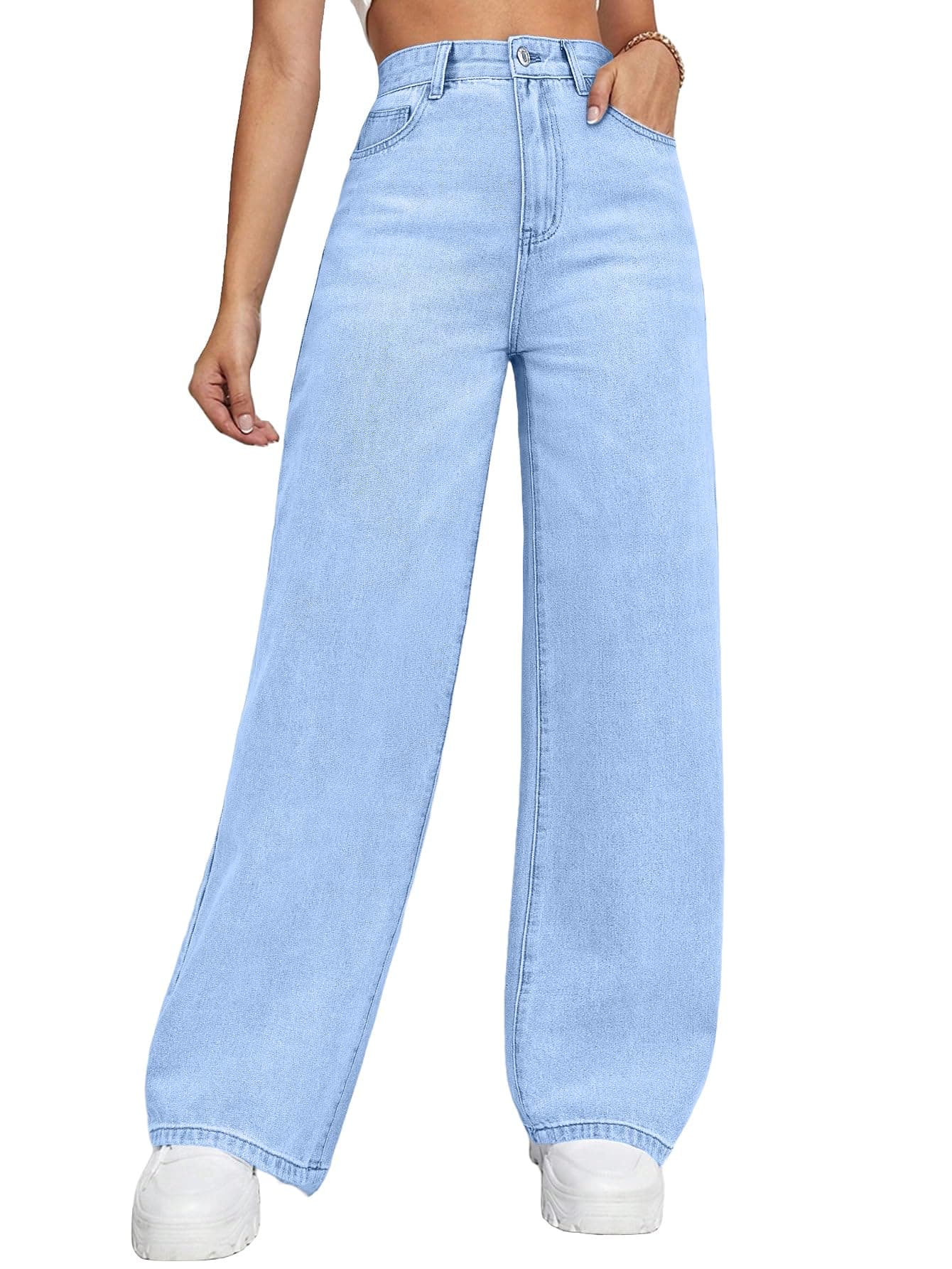 London Hills Relaxed fit Jeans for Women || Woman Jean's || Women Baggy Jeans || Jean's for Womens || Loose Jean for Women's || Oversized Woman baggys Light Blue