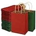 Tenceur 100 Pcs Red and Green Christmas Gift Bags Kraft Paper Bags with Handles Holiday Gift Bags for Wedding Baby Shower Bridal Shower Shopping Party Favor Business826 x 63 x 315 Inch